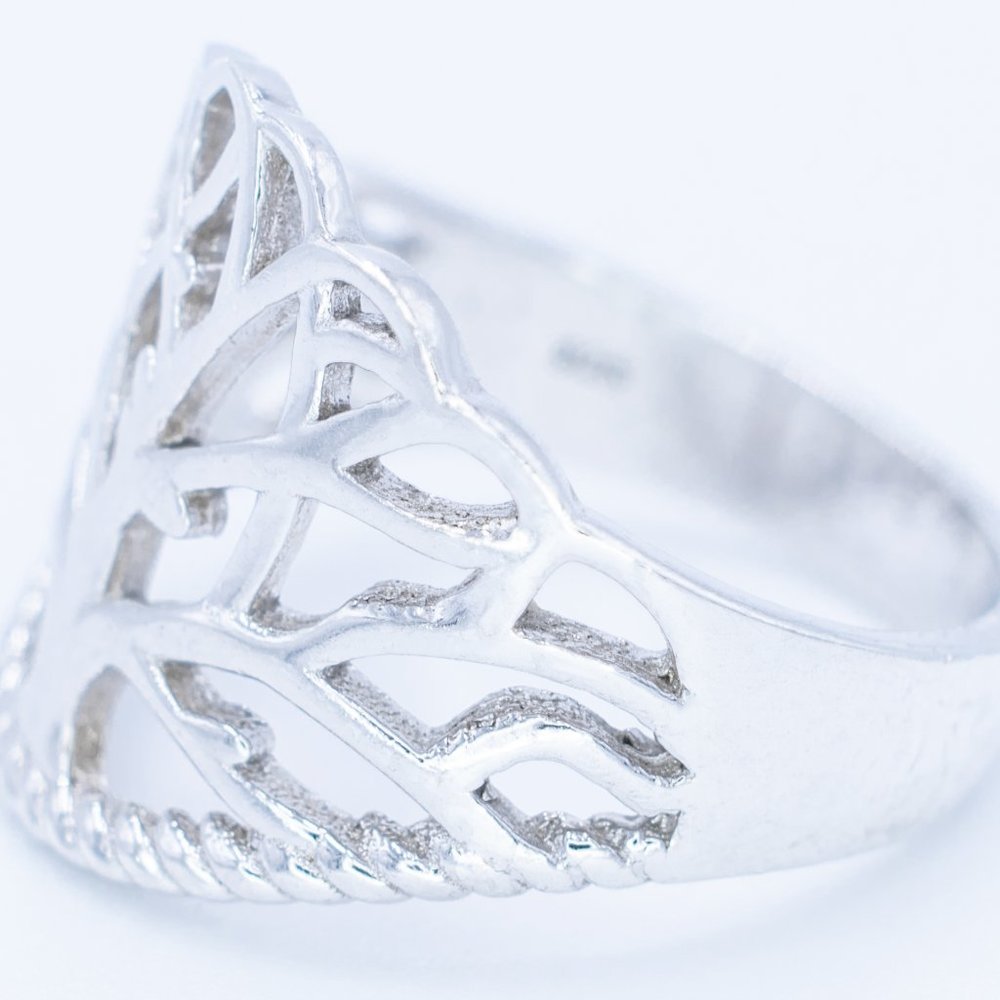 Tree Silver Ring - Picture 2 of 6